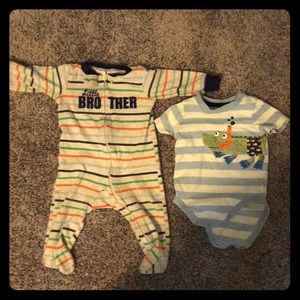 Two 6M onesies for baby boys